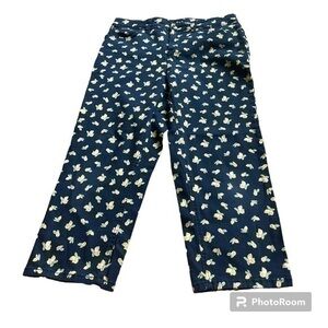 Navy blue lemon Dash Capri pants